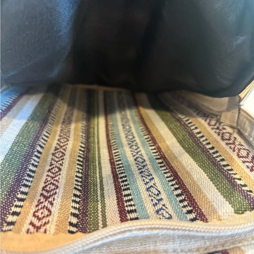 Striped Multicolor Backpack with Moon Design - Picture 3 of 6